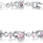 WOSTU White Gold Plated 3mm CZ Classic Tennis Wedding Bracelets for Brides Cubic Zirconia| White Gold Bracelets for Women | Size 6.5-8 Inch
